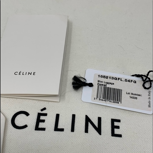 Authentic CELINE Mini camel Leather Luggage Tote Bag - Picture 15 of 16